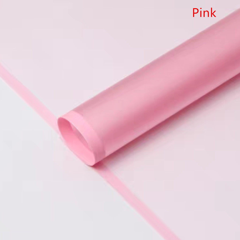 20 stks/pak Half Transparant Bloem Inpakpapier Koreaanse Stijl Slijprand Rose Verpakking Bloemist Boeket Inpakmateriaal: plum