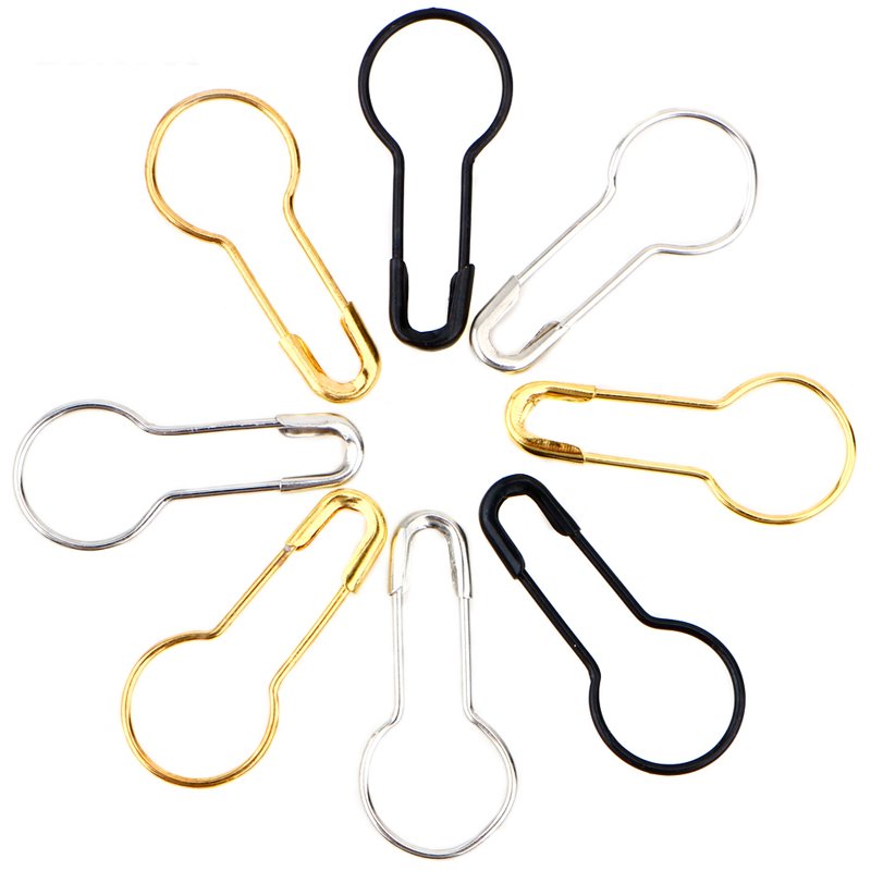 100pcs Safety Pins Metal Clips Marker Tag Gourd Pins Sewing Knitting Stitch Holder Accessories Mix Color Alfileres Para Costura