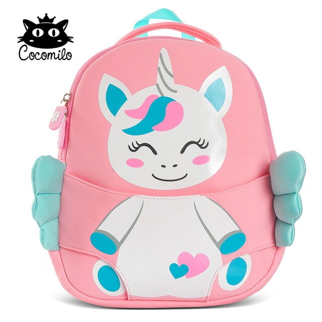 Cocomilo Brand Kids 3D Cartoon Unicorn School Bags for 2-5 Years Children Kindergarte Girls Boys Animal Schoolbag Backpack