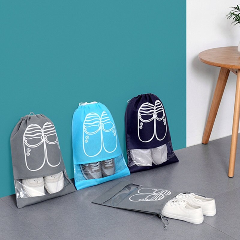 Alwaysme 32 x 44cm 28 x 35.5cm herresko til kvinder støvbeskytter sko beskyttelsestaske sko støvpose blå eller grå farvevalg