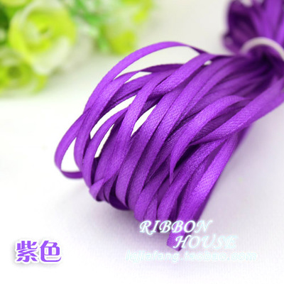 30 soorten Kleuren (20 meters/partij) 1/8 "(3mm) enkel Gezicht Satijnen Lint Singels Decoratie Kerst Accessoires DIY Linten: 17 Purple