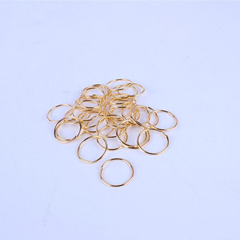 20pcs/lot Golden/ Silver Hair Braid Dreadlock Bead Cuff Clip Braid Hoop Circle Approx 14mm Inner Hole: gold 20 pcs
