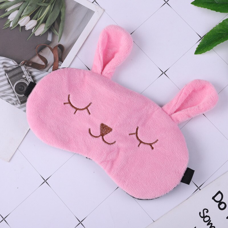 1pc Baumwolle Kreative Schöne Cartoon für Auge Reise Entspannen Schlaf-beihilfen Eye Patch Einstellbare Elastische Strap Schlaf Augenbinde: Pink