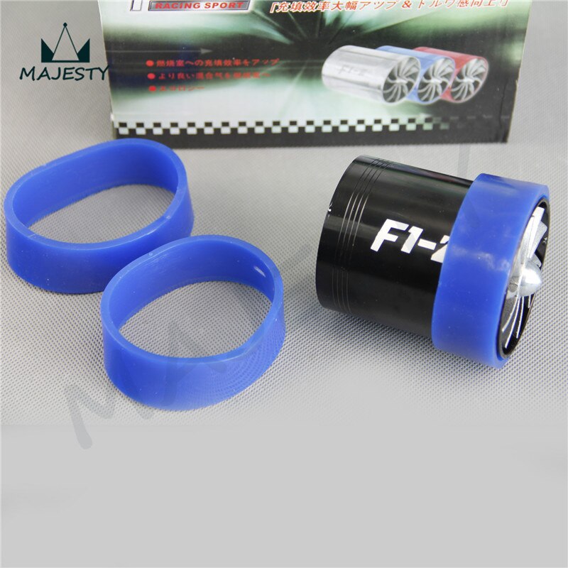 Universal Fit Turbo Fan Air Intake Fuel Saver Double Fan Turbonator Zwart