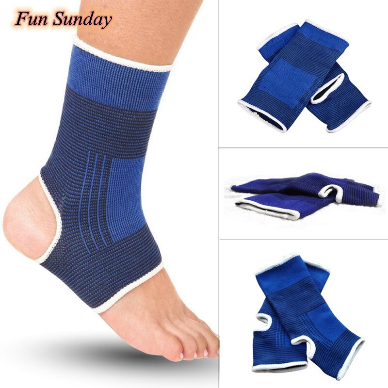 Paquete de 2 rodilleras elásticas para deportes al aire libre, envoltura de compresión para el tobillo, vendaje de protección para aliviar el dolor de pies