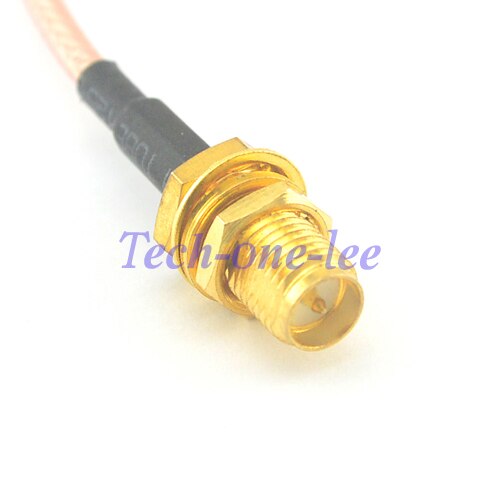 2 piece RP SMA male Plug(female pin) to RP SMA female jack(male pin) Extension Straight Pigtail Cable