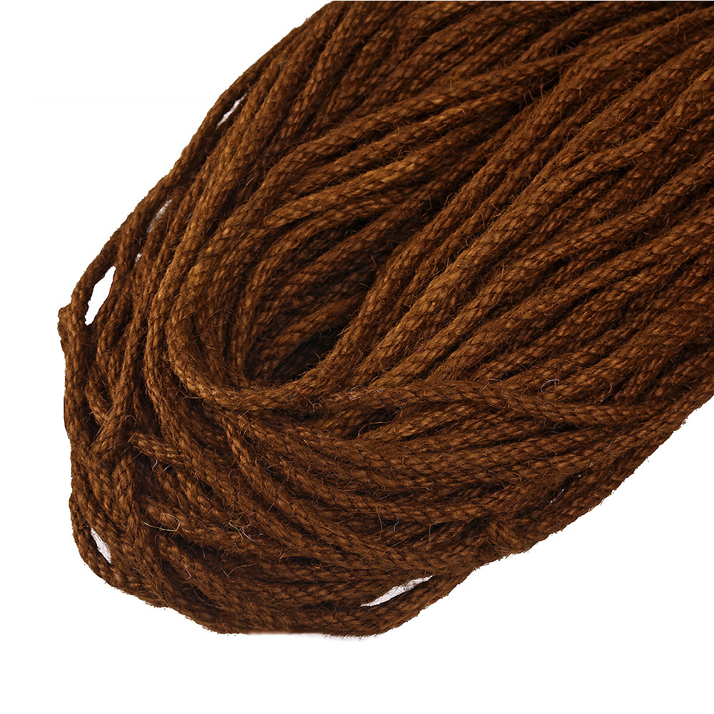 Cuerda de yute Natural de 5mm, cuerda de hilo colorida, cuerdas retorcidas de cáñamo, cuerda de macramé para rascar mascotas, decoración artesanal hecha a mano, 10 yardas: 4 mm / Láser brillante