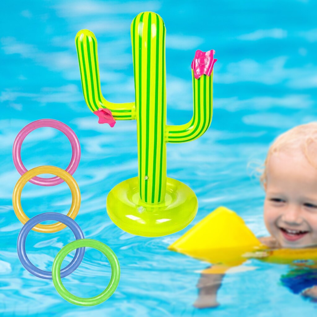 Pvc Opblaasbare Cactus Ringen Toss Game Kit Fiesta Party Levert Water Speelgoed Kids Volwassenen