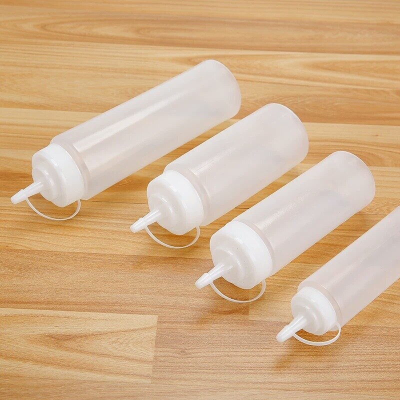 Condiment Bottles with Twist On Cap Lids Ketchup Mustard Mayo Sauces Olive Oil Bottles Kitchen Gadget