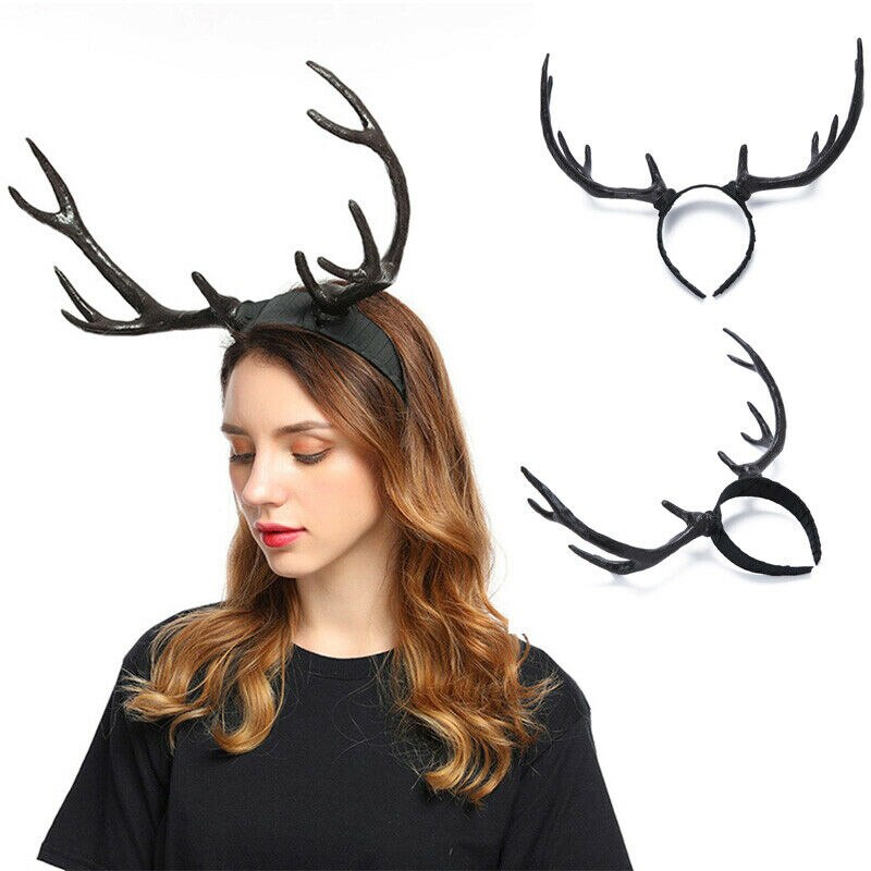 Diadema de Navidad gótico Halloween ciervo cuerno de Navidad disfraz cuernos diadema accesorios