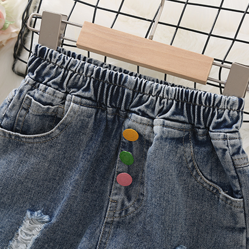 Pantaloncini di jeans per ragazze abbigliamento estate abbigliamento per bambini per adolescenti pantaloncini da scuola Costume abiti 4 5 6 7 8 9 10 11 12 anni