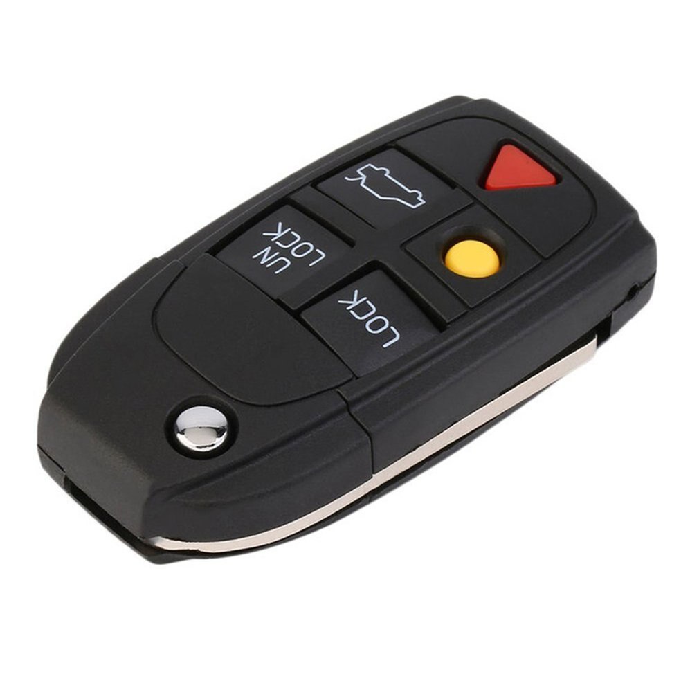 yks Replacement Shell Folding Flip Smart Keyless Entry Remote Key Case Fob 5 Button For VOLVO S80 S60 V70 XC70 XC90 ~~