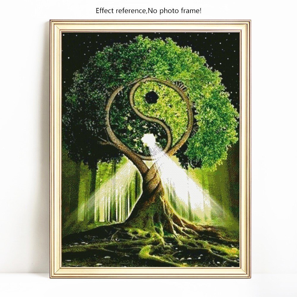 EverShine DIY 5D Diamond Mosaic Full Layout Tree Diamond Painting Rhinestones Cross Stitch Diamond Embroidery Full Set Scenery