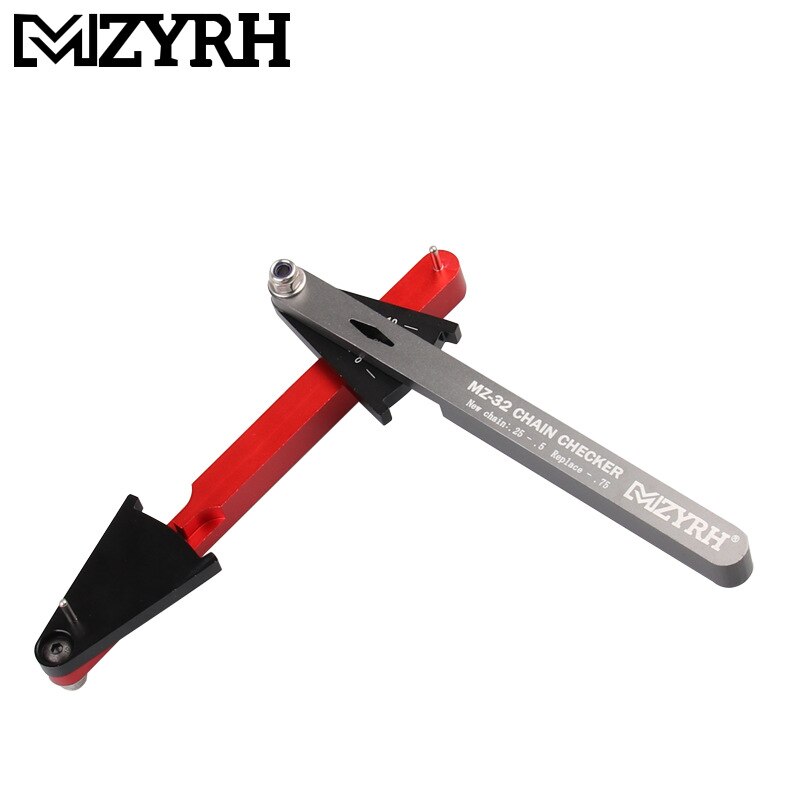 MZYRH-comprobador de cadena de bicicleta, herramienta indicadora de desgaste de cadena de bicicleta, medidor de cadenas multifuncional, medición para bicicleta de carretera y montaña