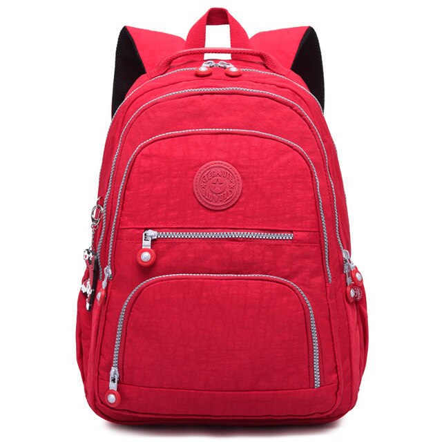 Casual Backpack Children School Bag For Teenage Girl Mochila Feminina Waterproof School Backpack Large Capacity Women Backpacks: Red