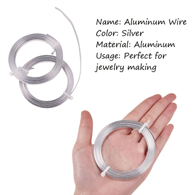 5Rolls Flat Aluminum Wire Bezel Strip Wire for Cabochons Jewelry Making DIY Silver Golden PeachPuff 3x1mm 5x1mm about 2m/roll,