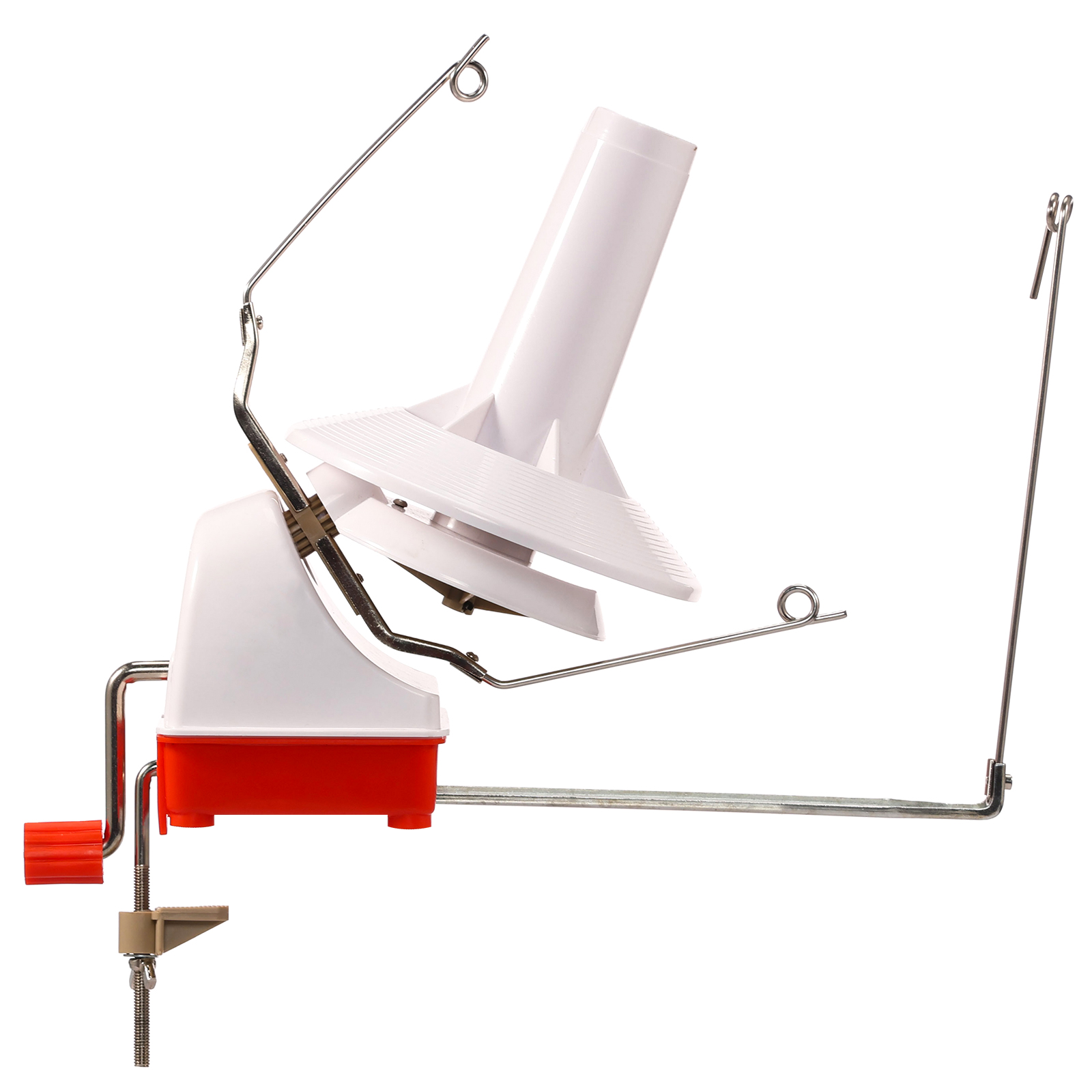 Hand Operated Yarn Winder Fiber Wool Manual Handheld Winder Machine String Ball Portable for DIY Sewing Making Accessories: Light Grey