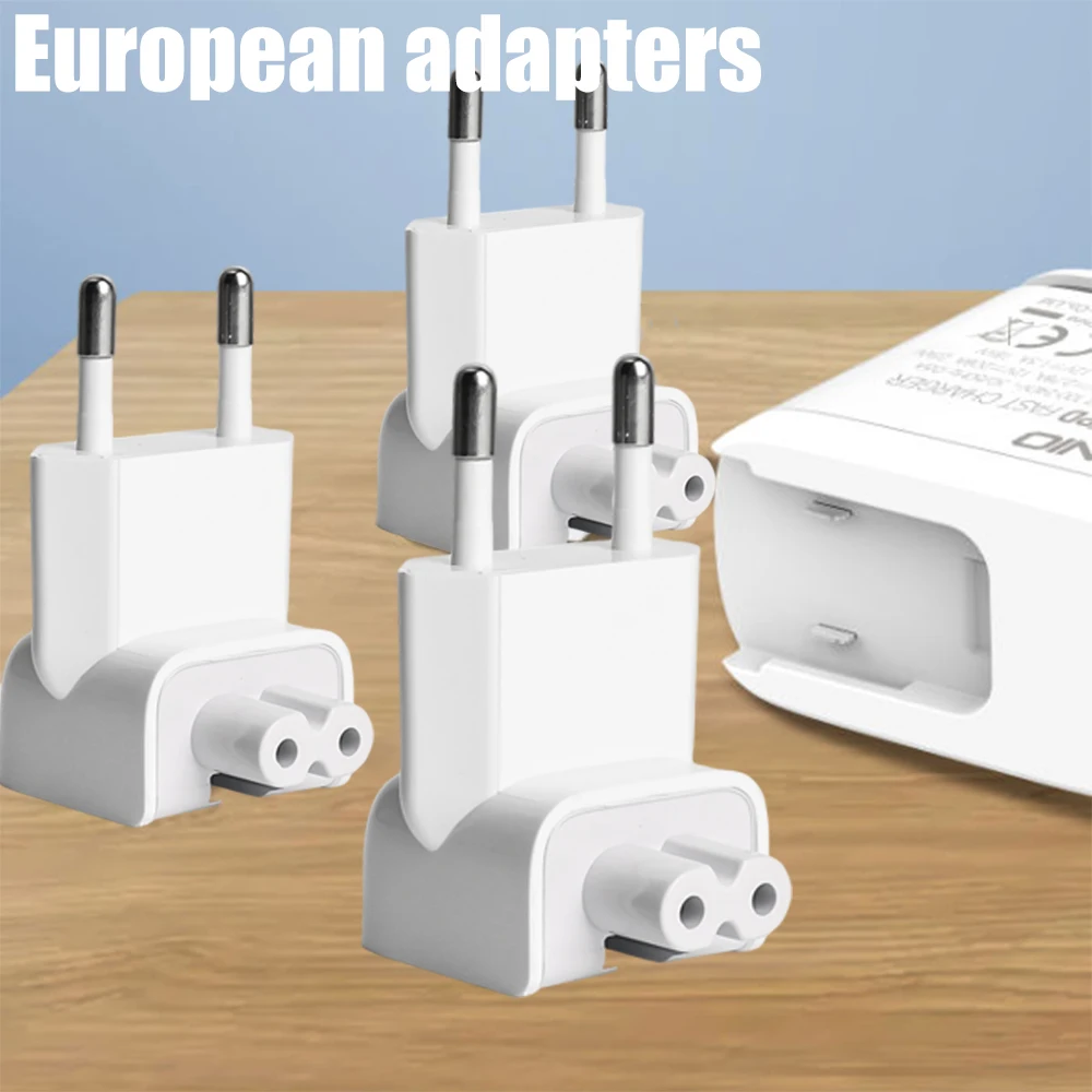 Portable Travel EU Plug Adapter 6A Fast Charging Laptop Converters for Apple MacBook IPad Pro for Magsafe Wall Charger Adapters