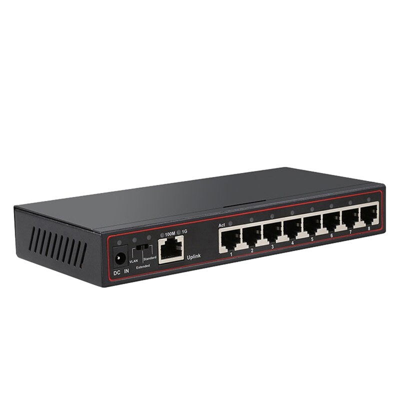 Ethernet Switch Gigabit Ethernet Switch 9-Port 100/1000Mbps Gigabit Switch Hub Full or Half Duplex Desktop Lan Ethernet: Default Title