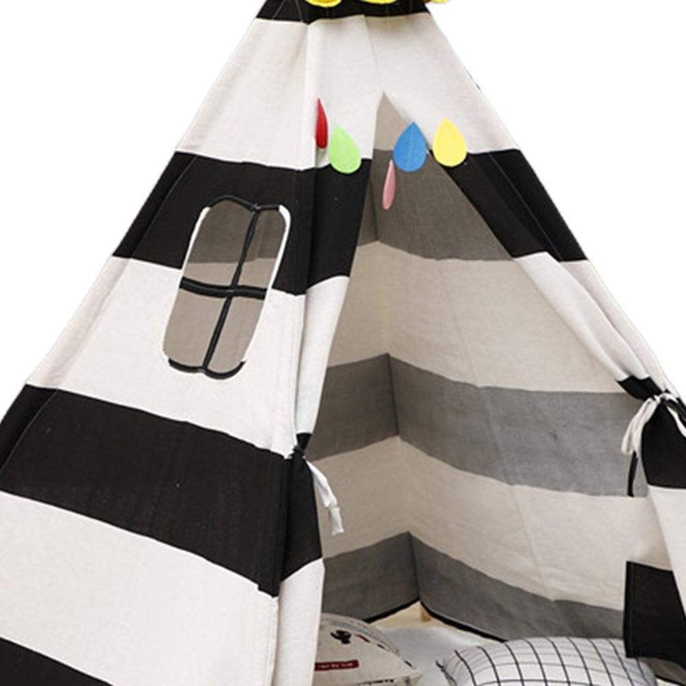 1.35M/1.6M Indian Style Children Tent for Kids Removeable Gaming Tent Tung Wood Indoor Bedroom Accessories Cute Castle Tent