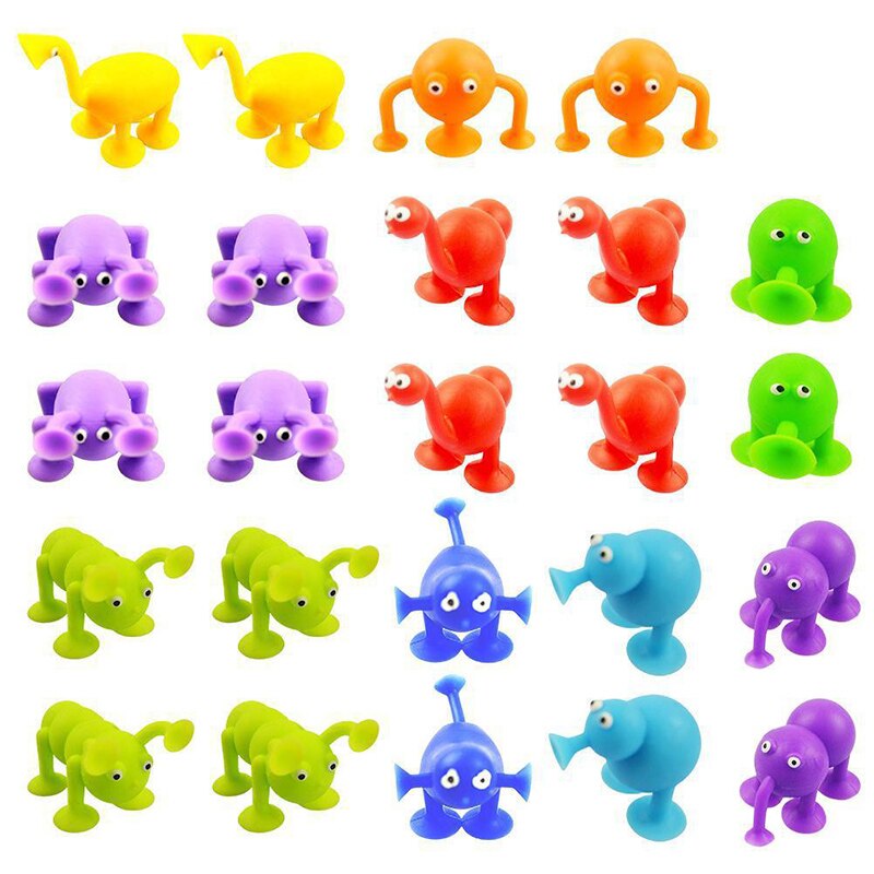 Soft Silicone Sucker Popular Dart Toy DIY Animal/Human Silicone Sucker Model Assembly Decompression Dart Throwing Games For Kids: PURPLE