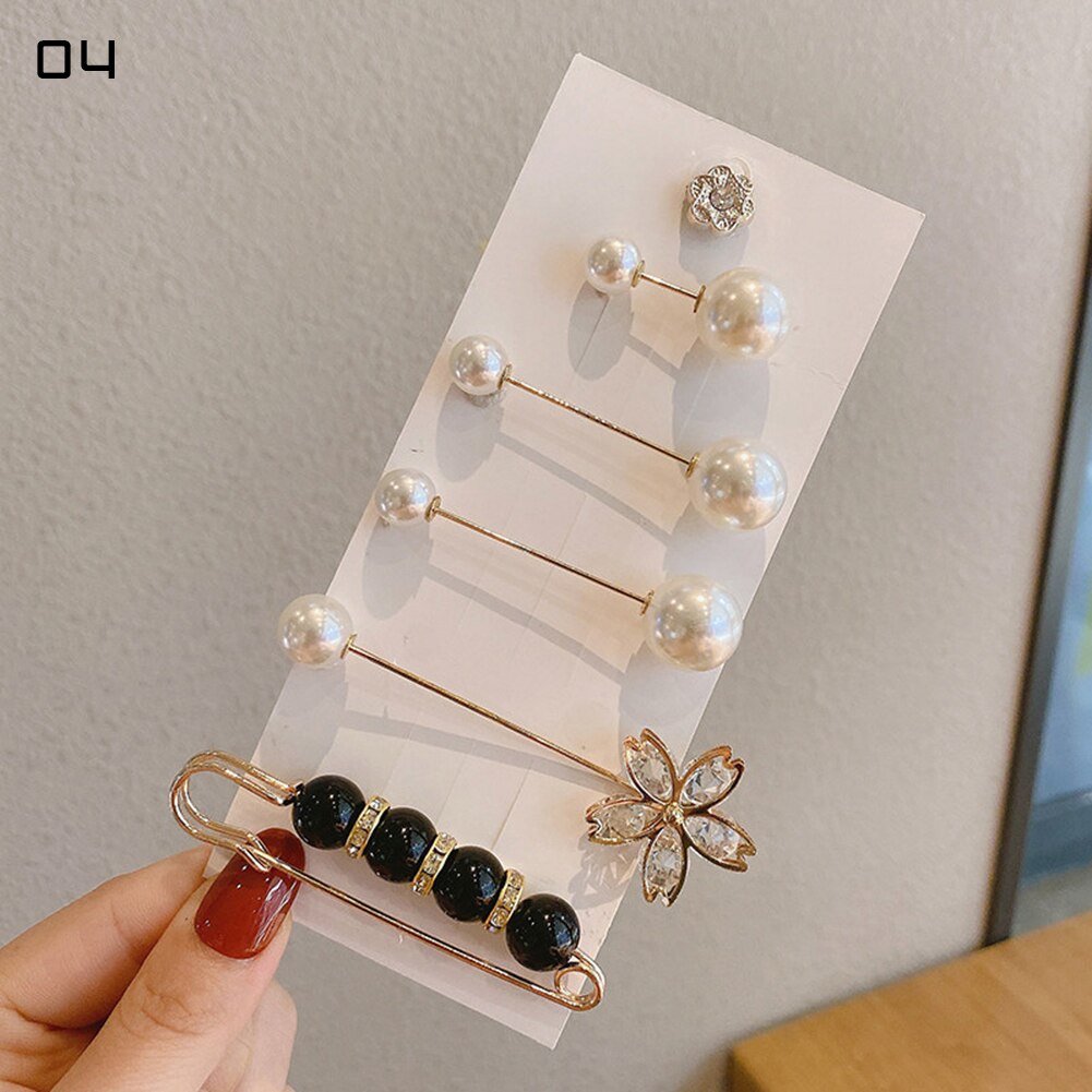 Grote Kralen Mode Broche Hoofddoek Shawl Sjaal Lady Moslim Sjaal Hijab Clips Parel Sjaal Broche Pin: 10