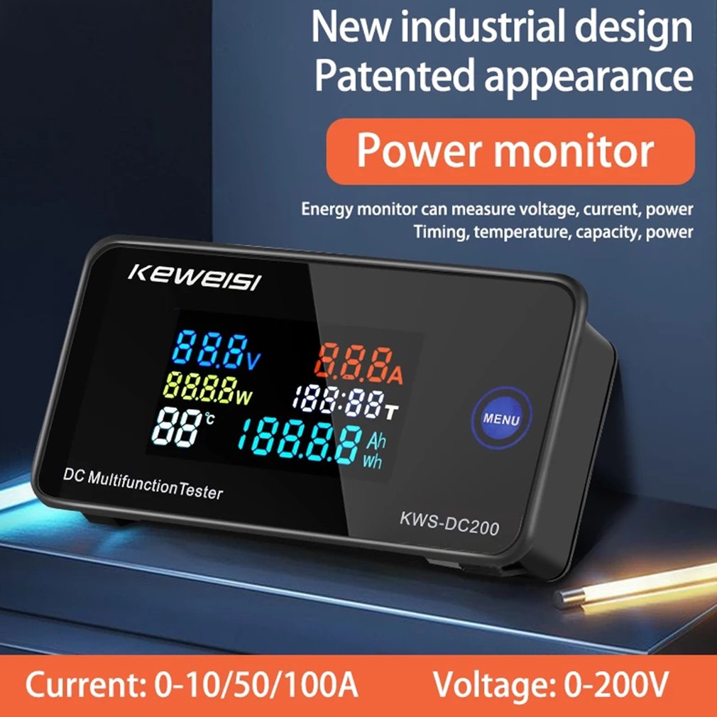 DC 0-200V Voltmeter Ammeter KWS Power Energy Meter... – Vicedeal