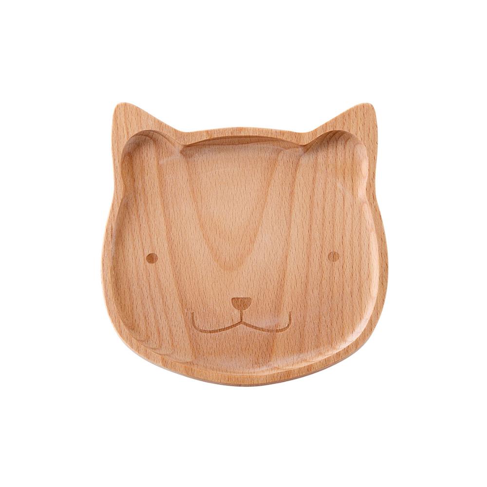 Cute Cartoon Wood Plate Dessert Cake Dishes Tray Dinnerware Food Dessert Plate Snack Fruit Dish Saucer Kitchen Dinner Plates: A