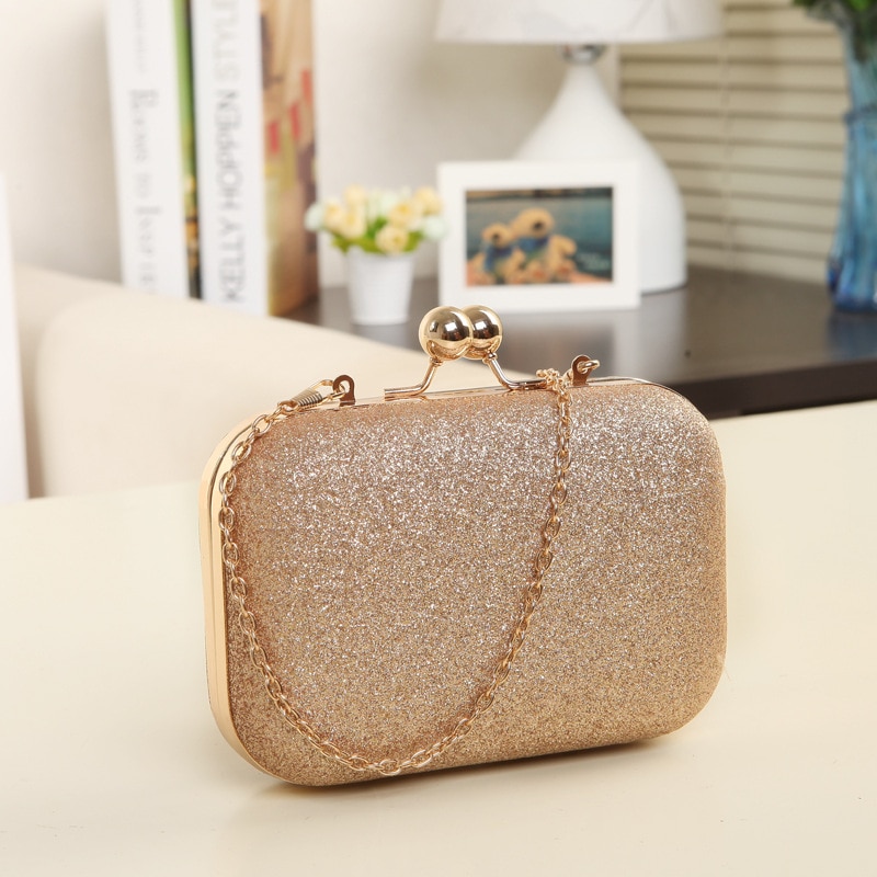 Vrouw Avondtasje Kleine Mini Chain Schouder Handtas Crossbody Gold Clutch Slingerde Zakken Voor Party Prom Bruiloft Dag Koppelingen Portemonnees