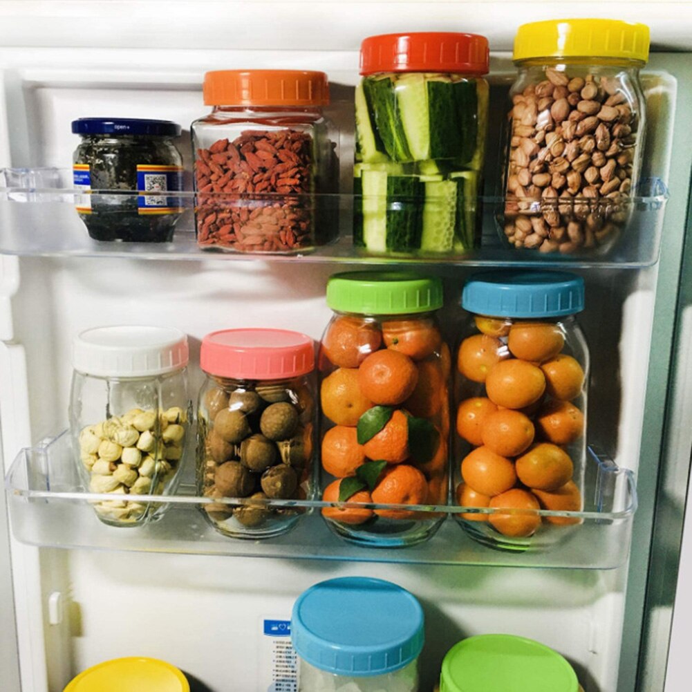 8 st färgade mason jar lock lock av livsmedelskvalitet förvaringslock för konserveringsburkar mot reporålig yta  j2y