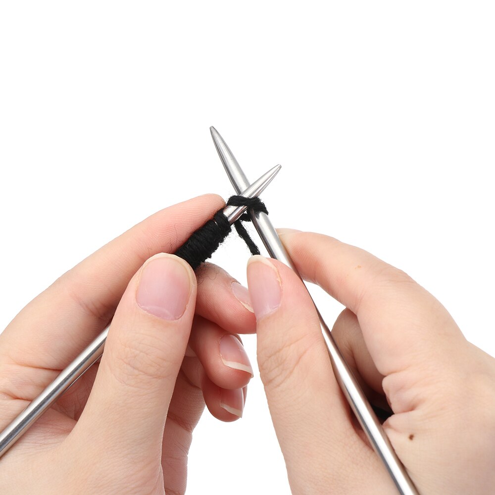 5Pcs Rvs Rechte Breinaalden Haaknaalden Breinaalden Set Diy Trui Weave Breien Tools Size 2-5Mm