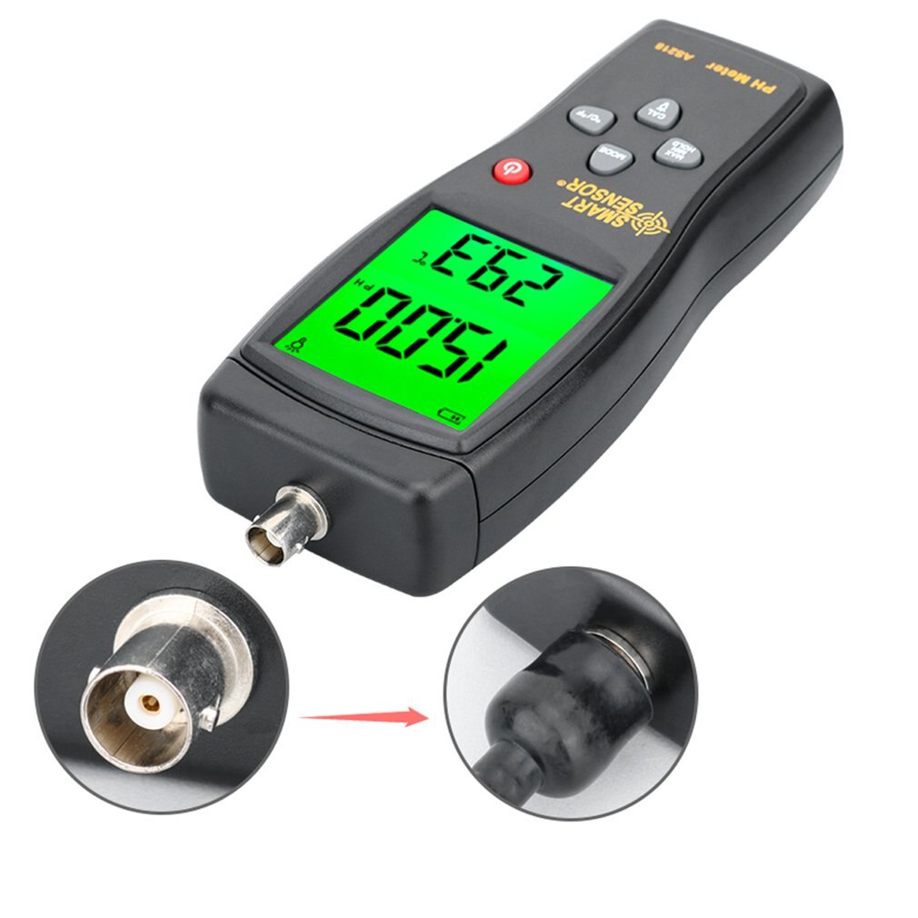 Smart Sensor AS218 Digital PH Meter 0.00 ~ 14.00pH Soil PH Tester Water PH Acidity LCD Display Liquid PH Meter