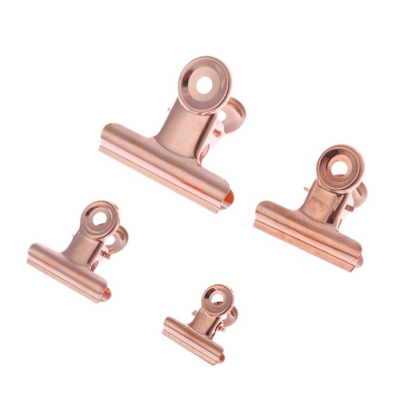 5 Pcs/set Bulldog Letter Grip Clips Stainless Steel Paper File Binder Clip Clamps Stationary Office Kitchen Storage Bag Clips