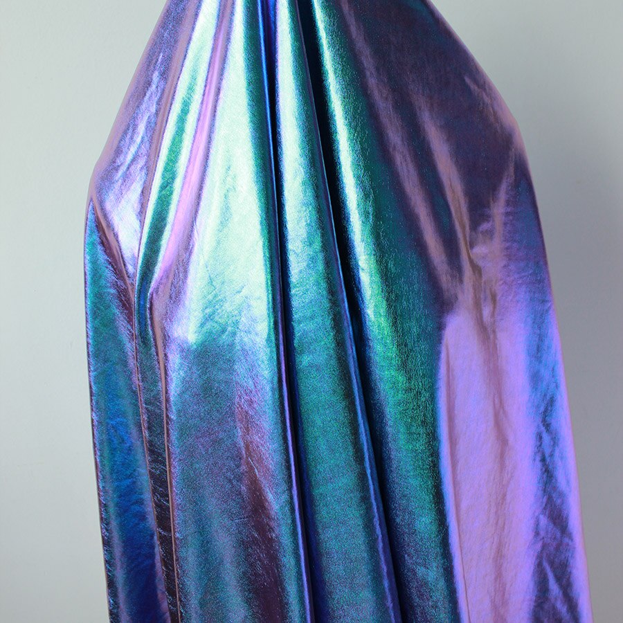 Holografische folie iriserende spandex stof, 2 -weg rekbaar voor doe-het-zelf podium leotard kostuum, 60 "breed per meter