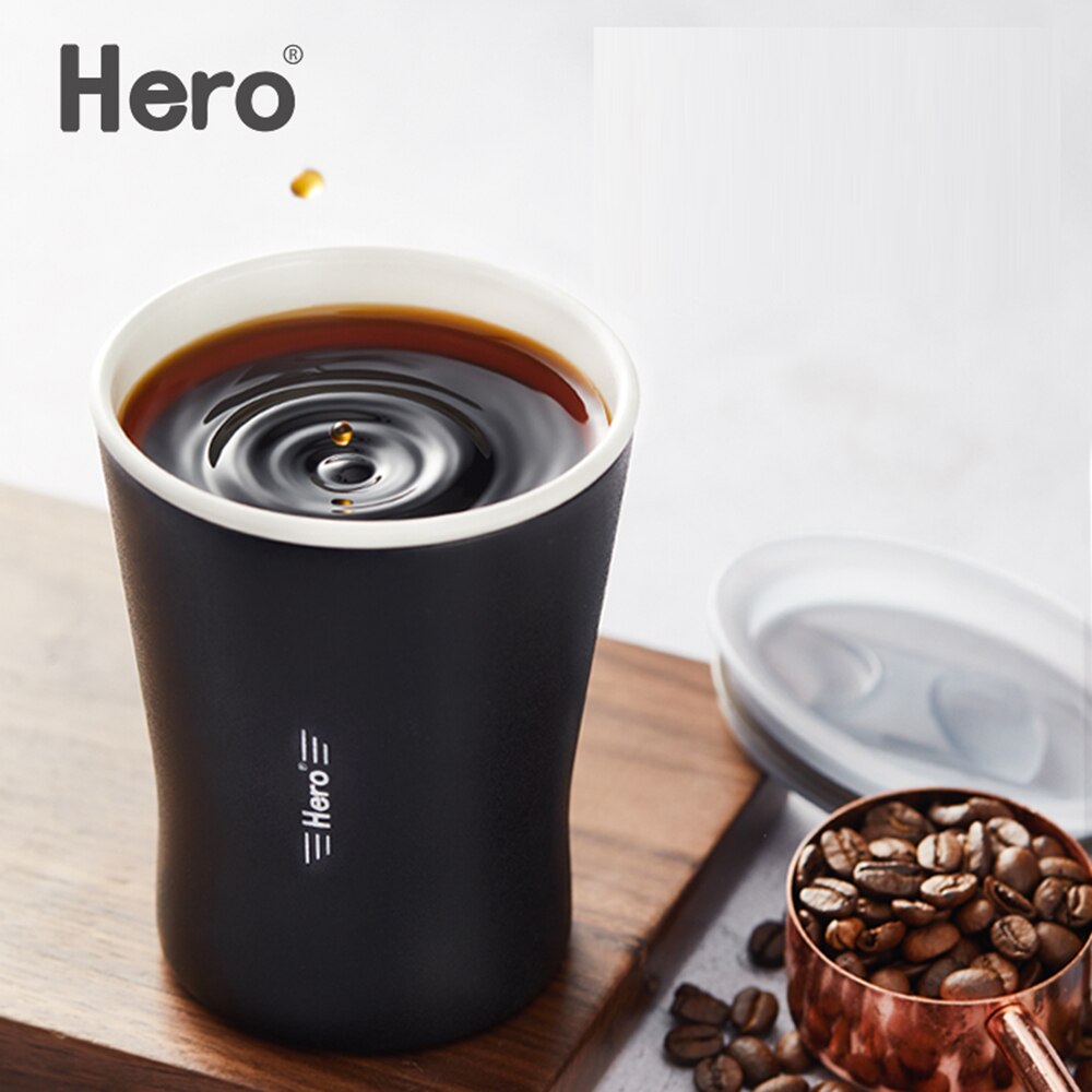 280ml kaffekoppar skyddade resekoppar bil kaffemugg emaljmuggar skyddsbara mjölktemugg återanvändbara kaffemuggar i rostfritt stål