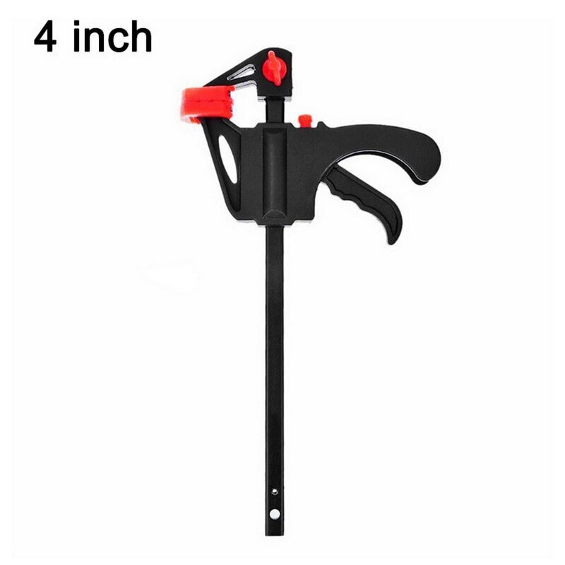 4 Inch Quick Ratchet F Clamp Heavy Duty Wood Working Work Bar Clamp Clip Kit Woodworking Reverse clamping 6/8/10/12/18/24/30inch: 4 inch-Red / 1Pcs