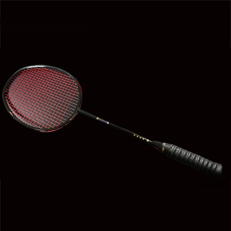 Full Carbon Badminton Racket 5U Single Badminton Racket Ultra-light Badminton Racquet For Competition Training: black