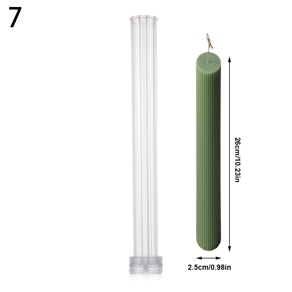 Long Pole Stripe Rack DIY Craft Candle Molds Candle Making Mould Match Large Cylinder Rib Handmade Soap Molds Clay Craft Tools: type7