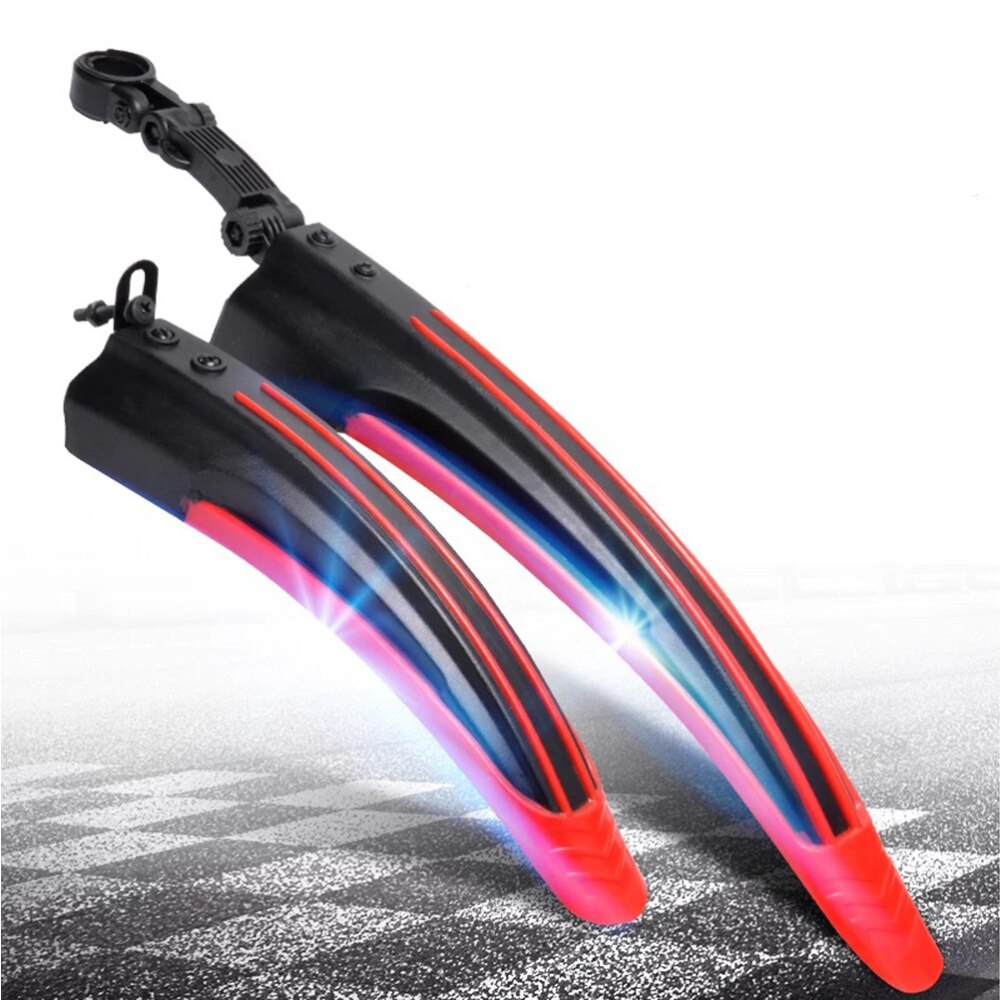 2pcs Bicycle Fender Bike Splash Guard Mountain Bike Front Rear Quick Release Cycling Fender Wings Mud Guard High-Strength Bike P: Red