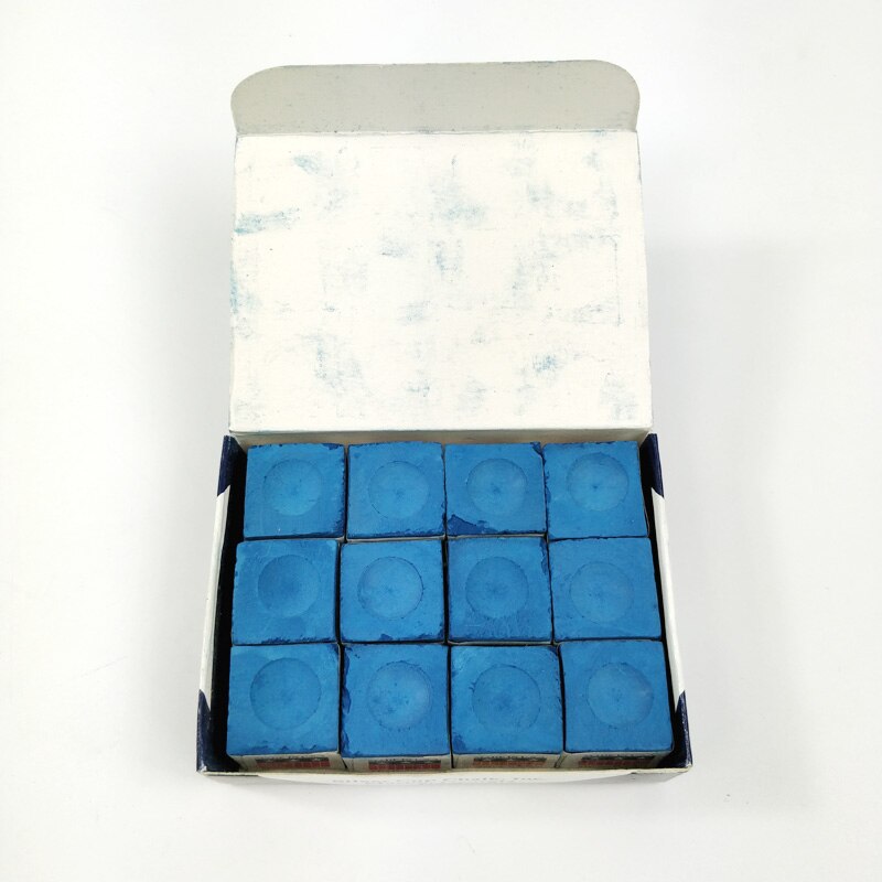 12pcs/lot Billiards Pool chalks blue/green/red/white 4colors optional snooker chalks Billiard accessories: blue