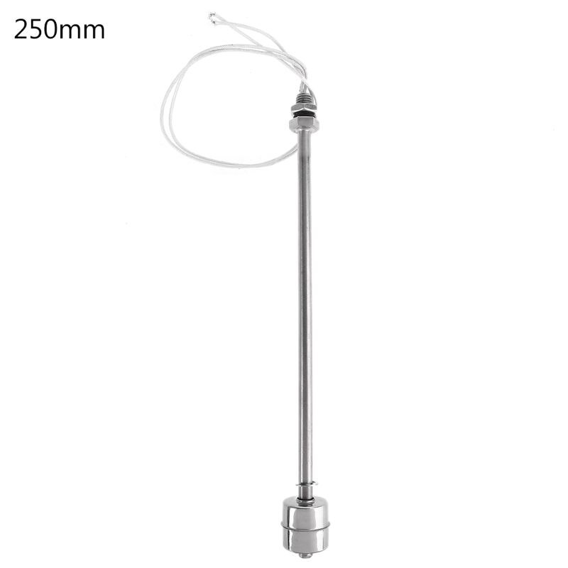 Alta qualidade interruptor de flutuador de aço inoxidável tanque sensor nível água líquida bola dupla interruptor flutuador tanque piscina sensores fluxo: 9FF100990-250