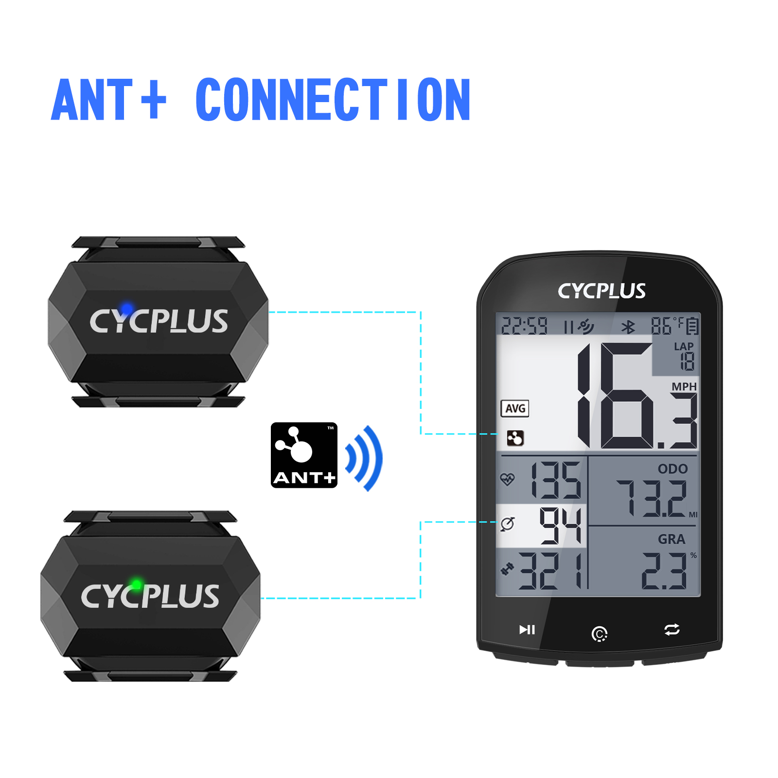 Cycplus cadência velocidade sensor duplo acessórios da bicicleta ip67 à prova dip67 água ciclismo velocímetro do computador
