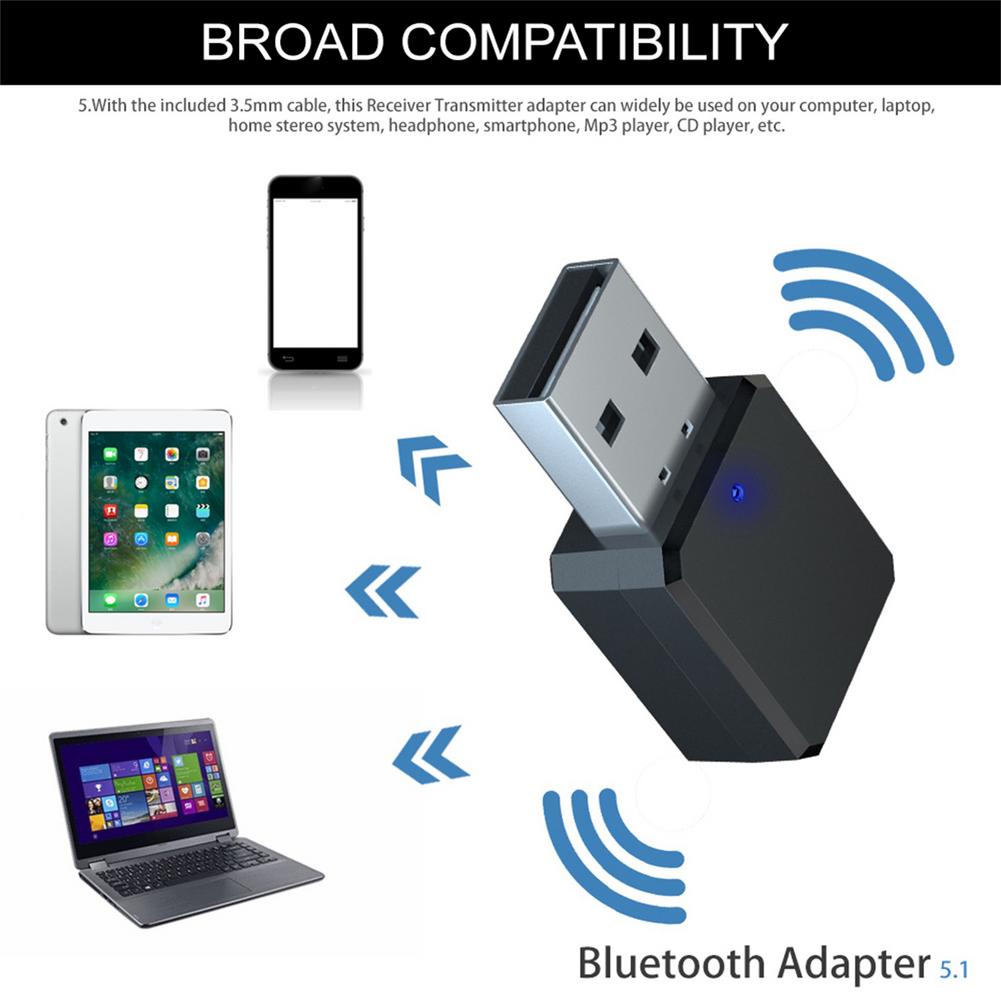 Wireless USB Bluetooth Adapter for Computer Bluetooth Lightweight Adapter Bluetooth Receiver Transmitter