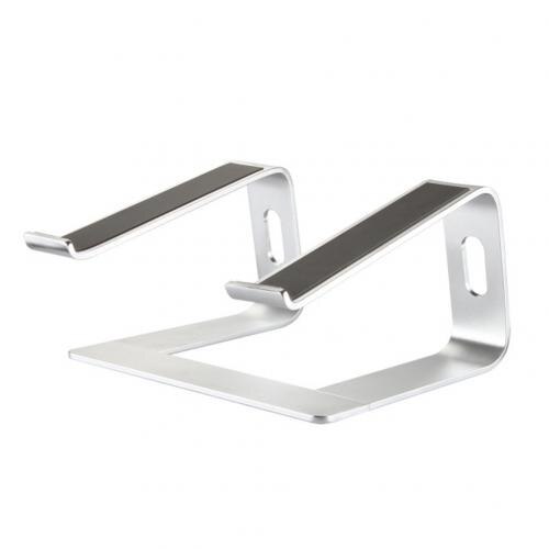 Draagbare Laptop Stand Aluminium Notebook Suporte Beugel Riser Houder Met Koeling Voor Macbook Chromebook: Zilver