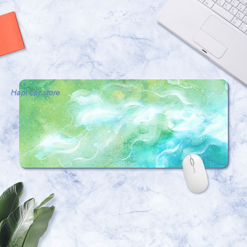 Large Marble Desk Pad Mouse Pad Gamer Waterproof Kawaii Desk Mat Computer Keyboard Table Decoration Cover Gaming Player Mice Mat: 300x800x2mm 23