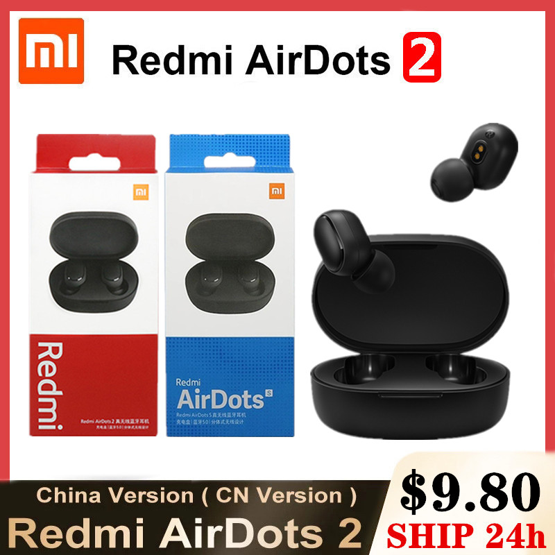 Redmi Airdots S Bluetooth Oortelefoon Tws Draadloze Bluetooth Oortelefoon Ai Controle Xiaomi Airdots 2 Headset Met Microfoon Ruisonderdrukking