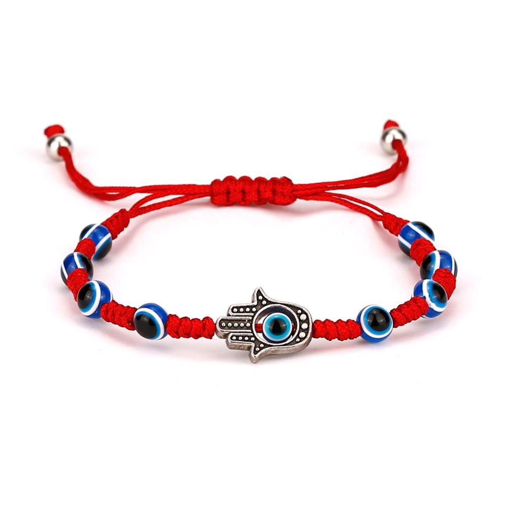 Lucky Rood Zwart String Discussie Armbanden Blue Evil Eye Charm Armbanden Vrouwen Handgemaakte Gevlochten Touw Geluk Sieraden: 3