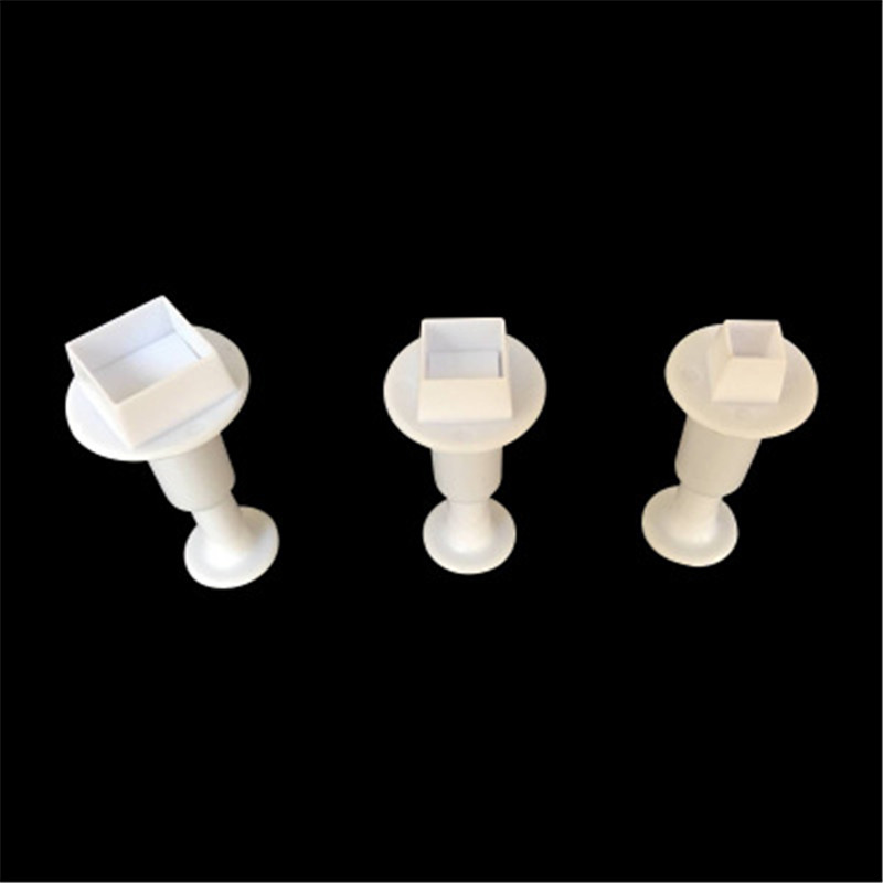 3Pcs/set Square Cake Cookie Plunger Cutter Fondant Gum Paste Cupcake Toppers Mold Biscuit Christmas Baking Decorating Tool