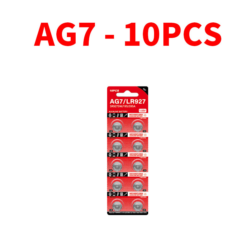 2-100pcs AG7 LR927 SR927SW LR57 SR927 395A 1.5V Button Cell Batteries,Watch Battery for Toys/Calculators/Watches,Long-Lasting: black