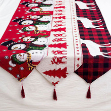 180x35 cm Kerst Geborduurde Tafelloper voor Christmas Party Eettafel Decoraties Tafelloper Thuis Kerst Decoratie